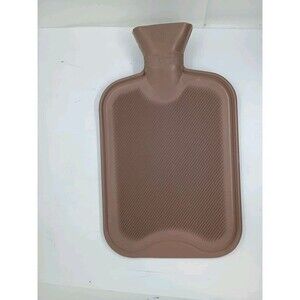 Vintage British Standard Hot Water Bottle Brown Natural Rubber  11 1970 -2006